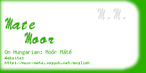 mate moor business card